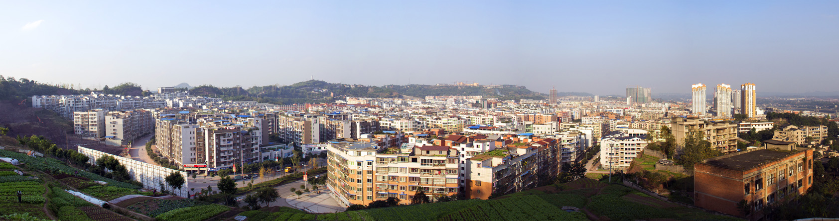 鸟瞰 四川广安 城北