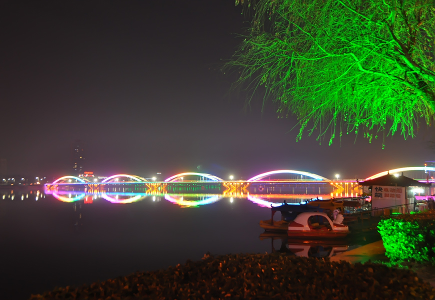 南阳魏公桥(淯阳桥)夜景; 南阳淯阳桥夜色