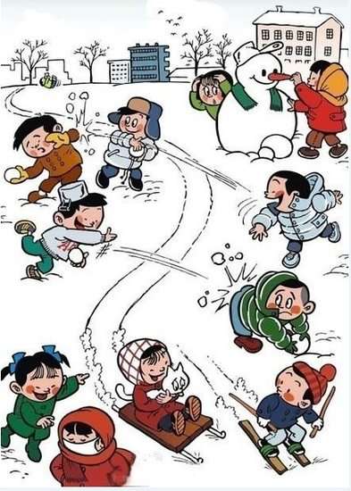 堆雪人,滑雪车,滑雪,打雪仗.jpg