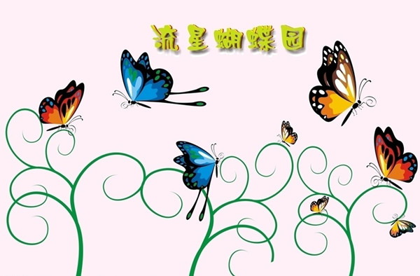 手捧蝴蝶手绘图片