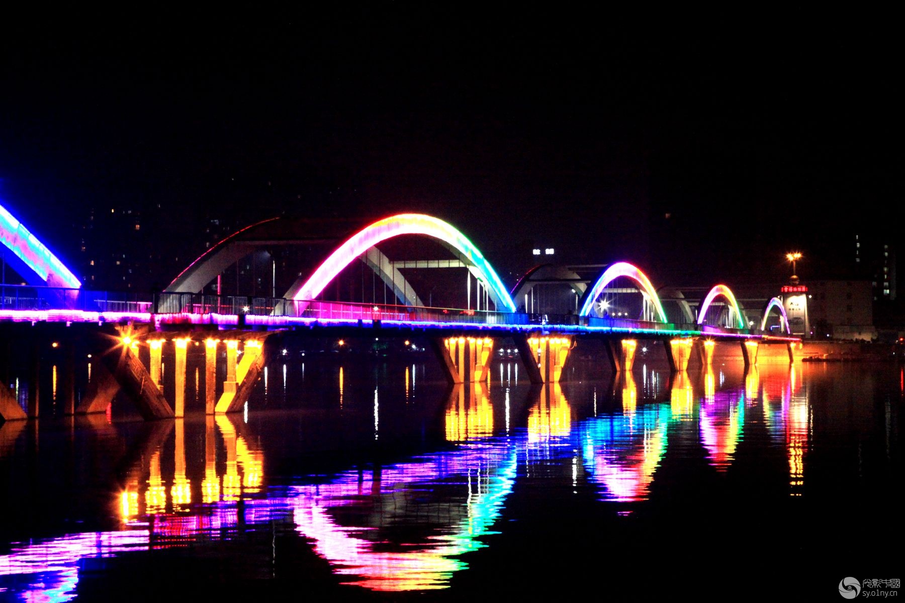 白河夜景系列之六淯阳桥夜景