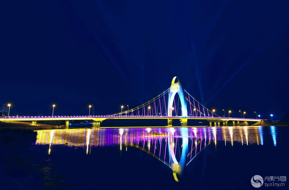 兴城海河大桥夜景